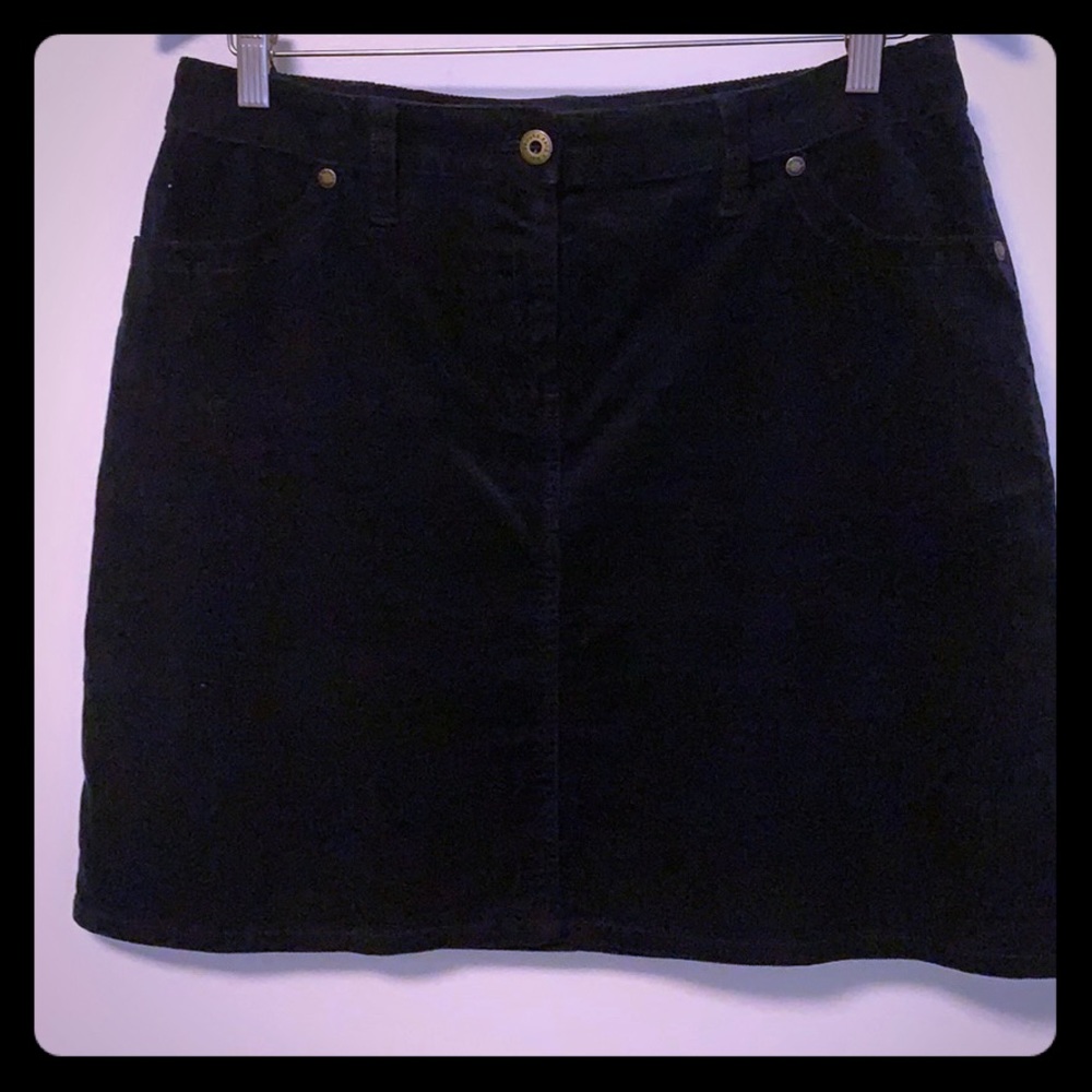 Brooks Brothers navy corduroy mini skirt Sz 10